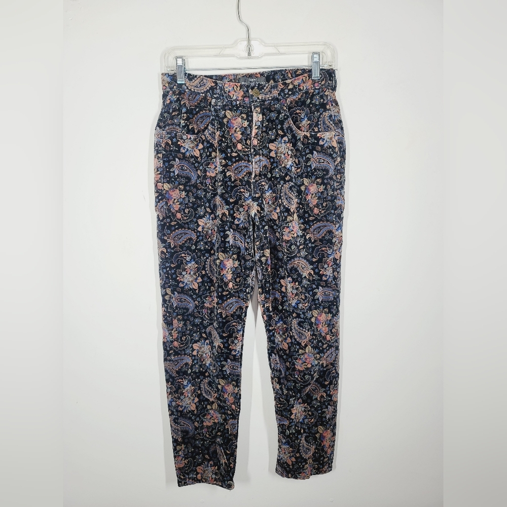 Guess By Georges Marciano Navy Paisley Pants, Size 31